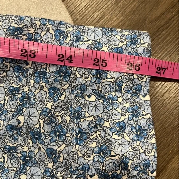 [17-17.5]Daniel Hechter Men Blue Floral Patterned Cotton Non Iron Dress Shirt - Picture 9 of 10